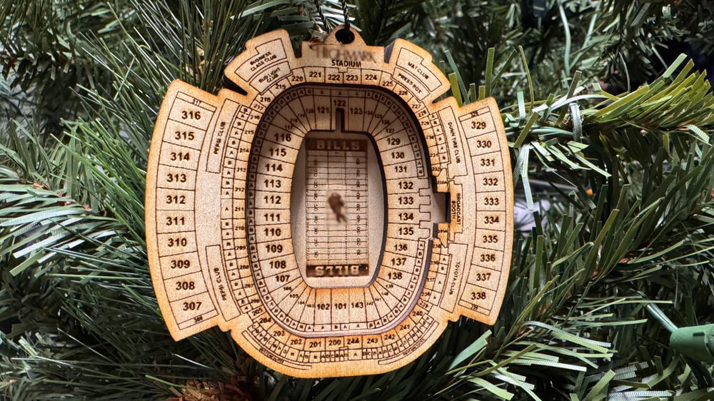 Classic 1974-2025 Buffalo Football Stadium Ornament - Christmas Gift Holiday Xmas Sports
