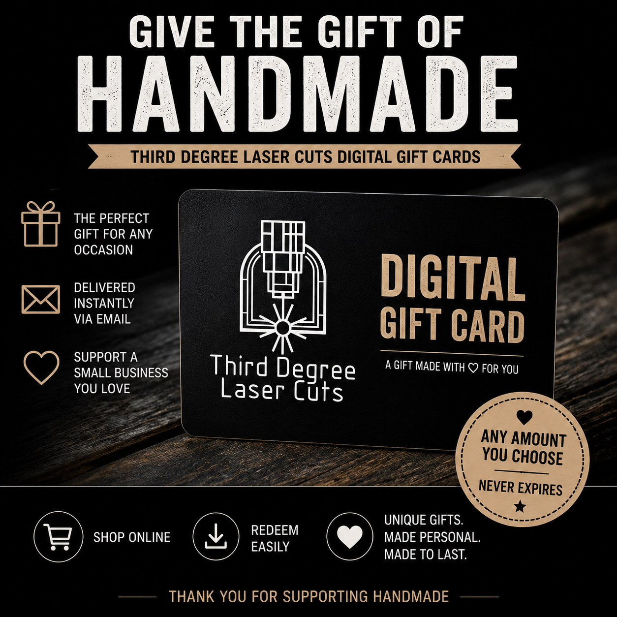 Third Degree Laser Cuts Gift Card