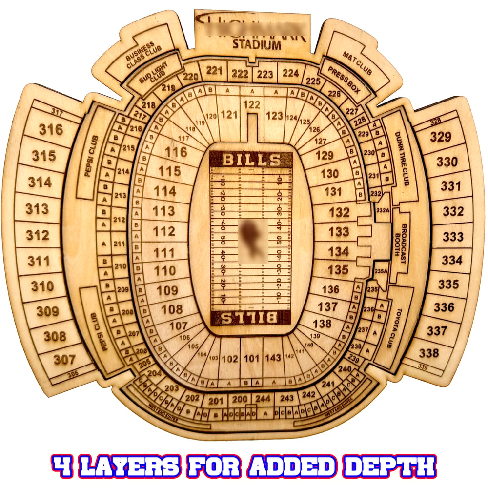 1974-2025 Classic Buffalo Football Stadium Wall Plaque Collectible Decor